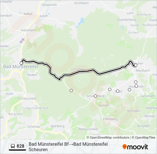 828 Bus Line Map