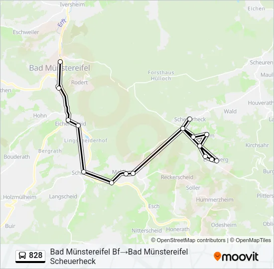 828 Bus Line Map