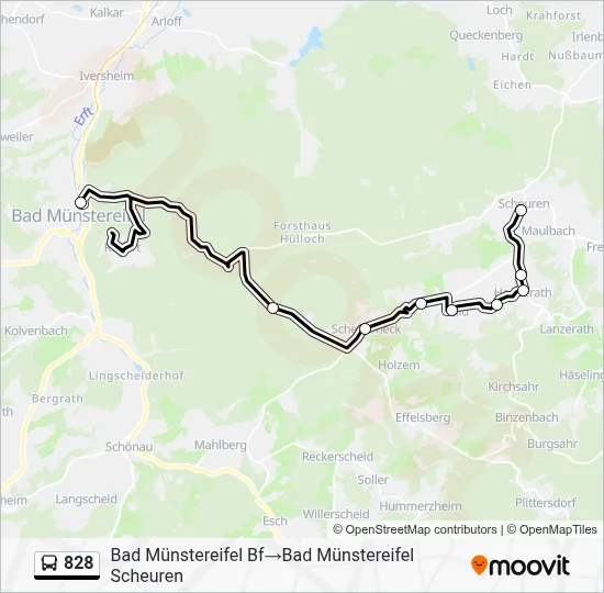 828 Bus Line Map