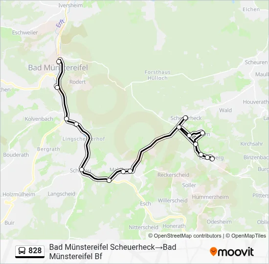 828 Bus Line Map