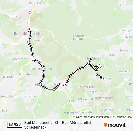 828 Bus Line Map