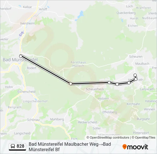 828 Bus Line Map