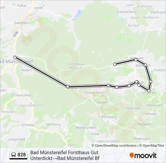 828 Bus Line Map