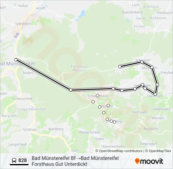 828 Bus Line Map