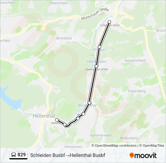 829 Bus Line Map