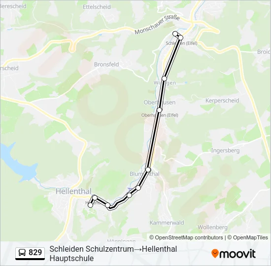 829 Bus Line Map