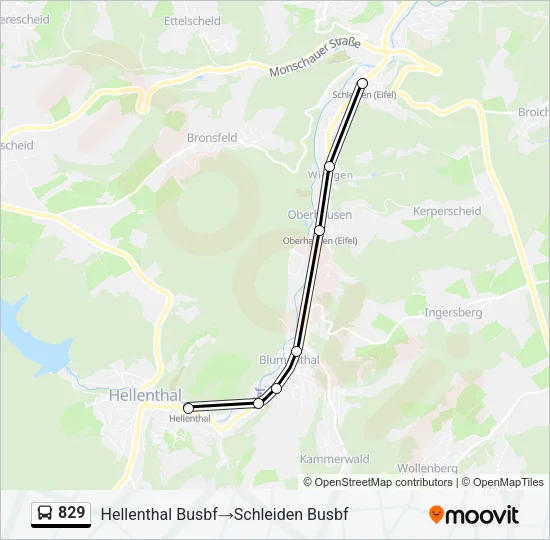 829 Bus Line Map
