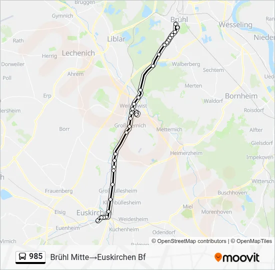 985 Bus Line Map