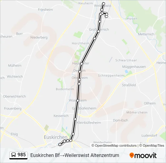 985 Bus Line Map
