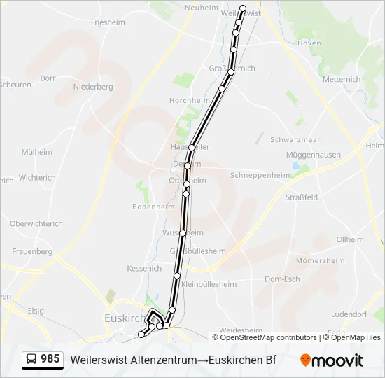 985 Bus Line Map