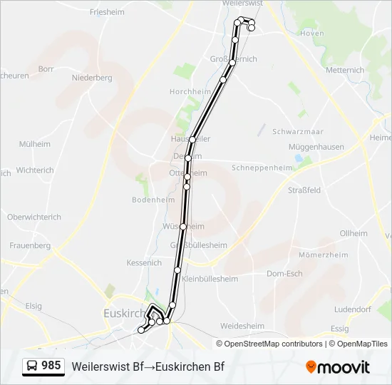 985 Bus Line Map