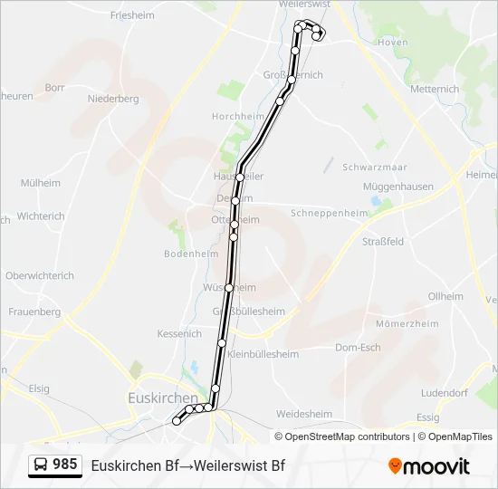985 Bus Line Map