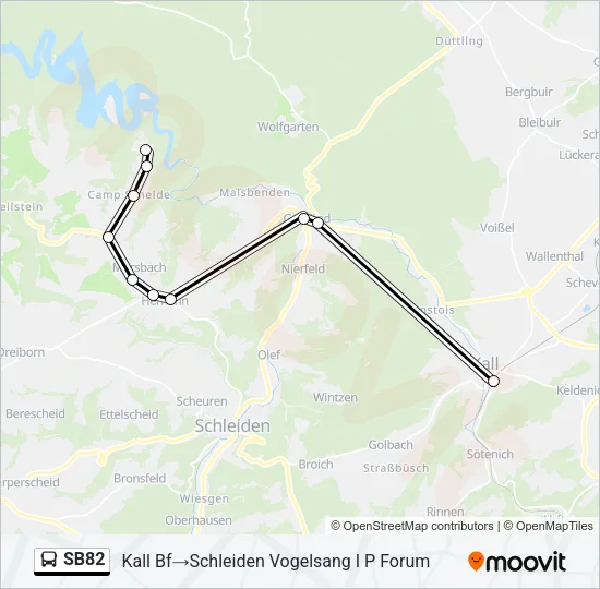 SB82 Bus Line Map