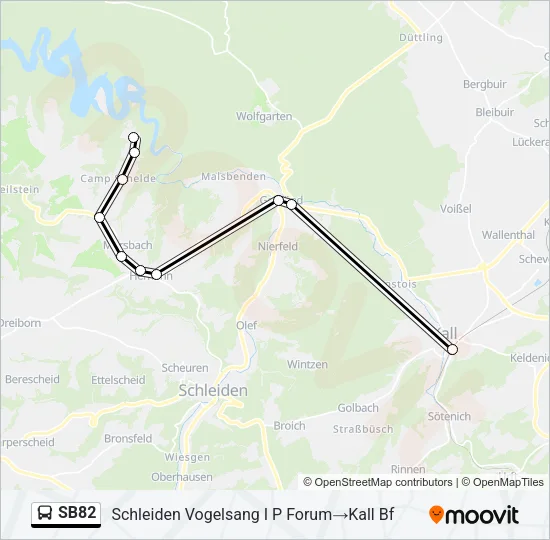 SB82 Bus Line Map