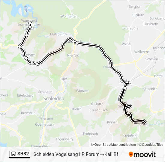 SB82 Bus Line Map