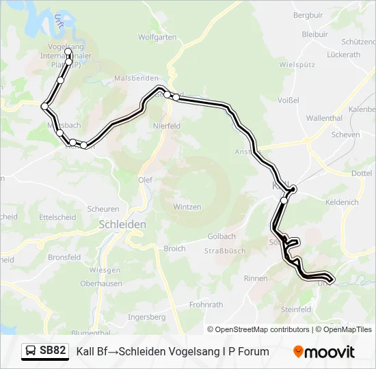SB82 Bus Line Map