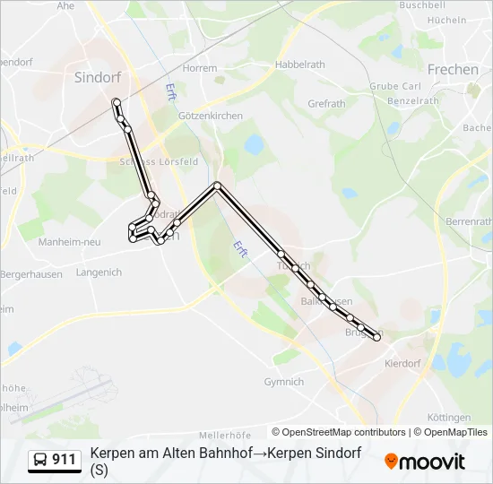 911 Bus Line Map