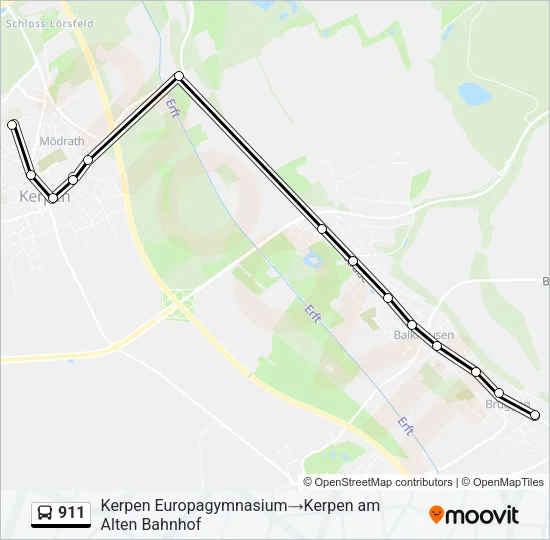 911 Bus Line Map
