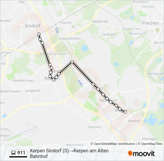 911 Bus Line Map
