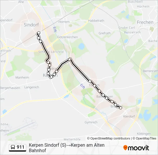 911 Bus Line Map