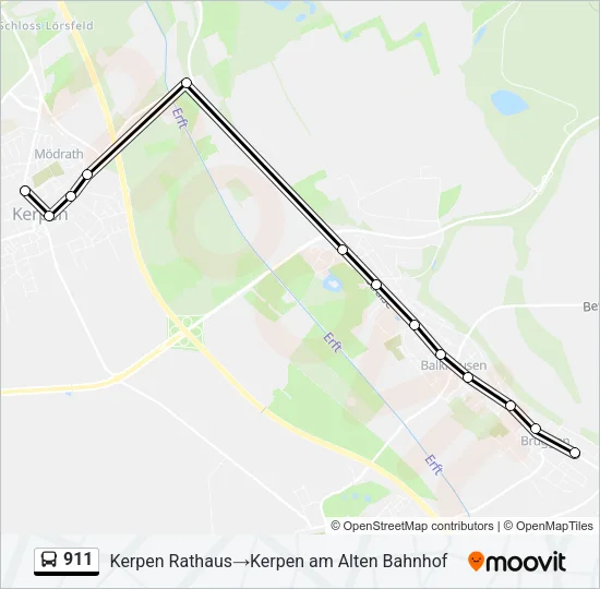 911 Bus Line Map