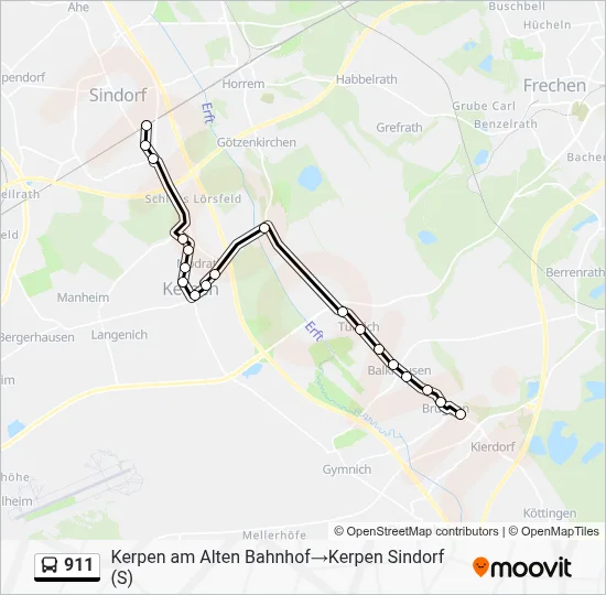 911 Bus Line Map