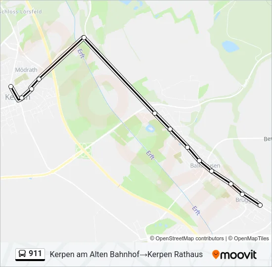 911 Bus Line Map