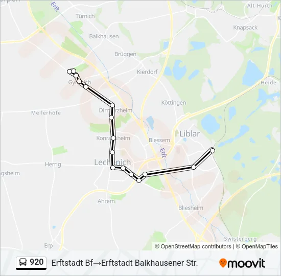 920 Bus Line Map