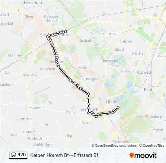 920 Bus Line Map