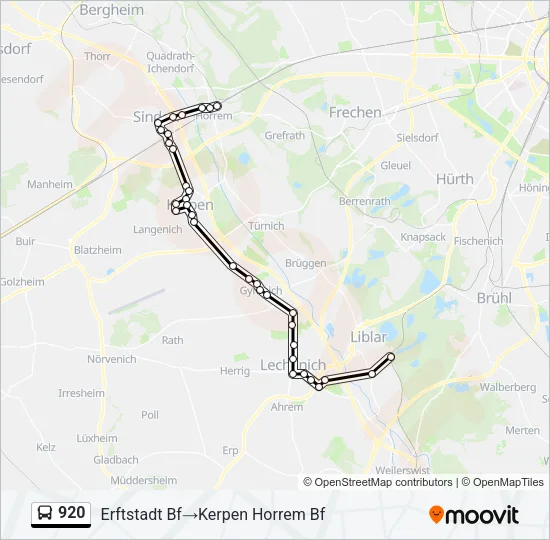 920 Bus Line Map