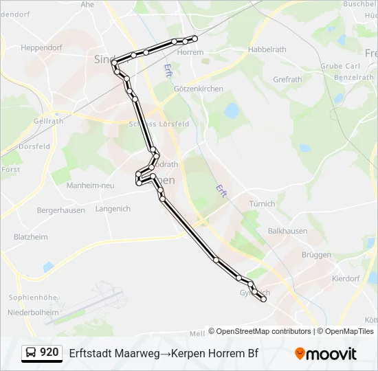 920 Bus Line Map