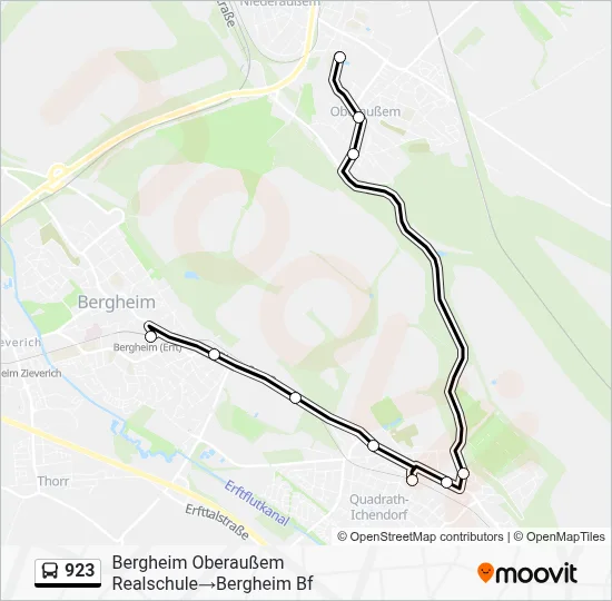Buslinie 923 Karte