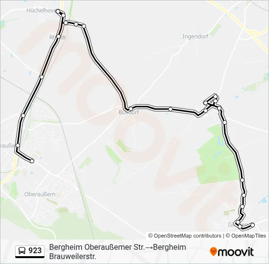 Buslinie 923 Karte