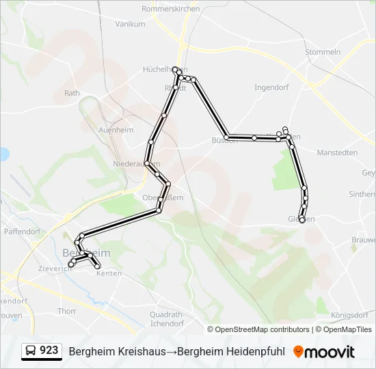 923 Bus Line Map