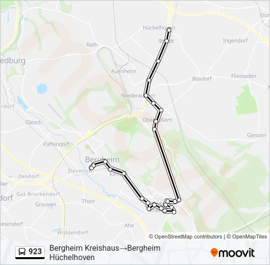 923 Bus Line Map