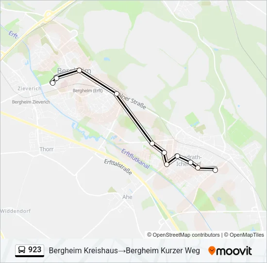 923 Bus Line Map