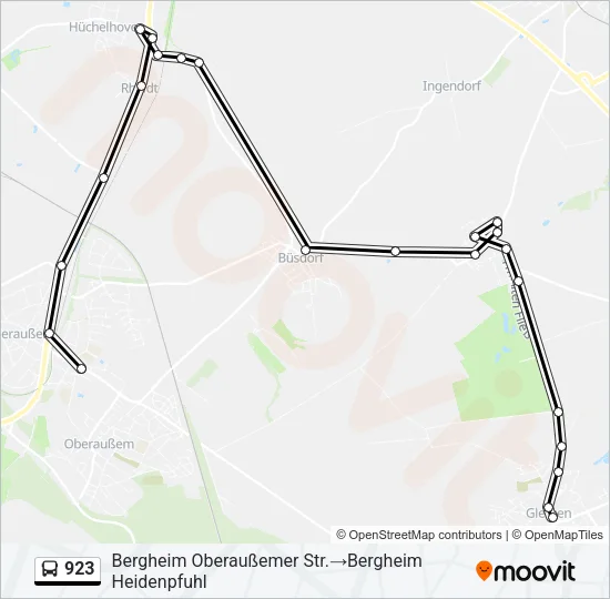 923 Bus Line Map