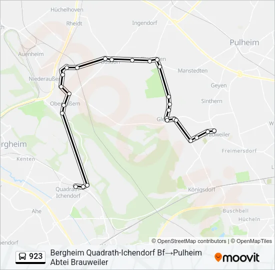 923 Bus Line Map