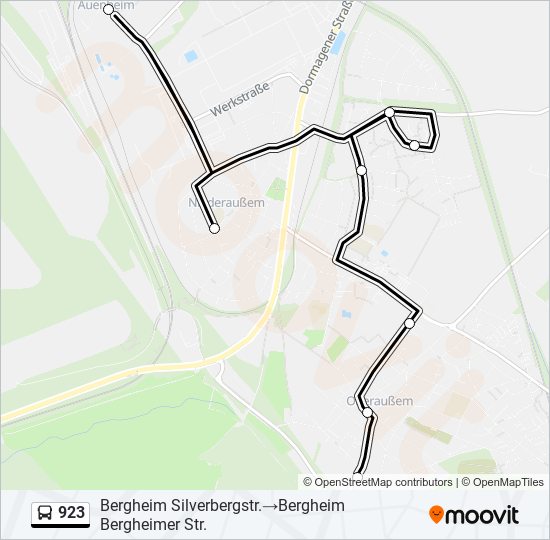 923 bus Line Map