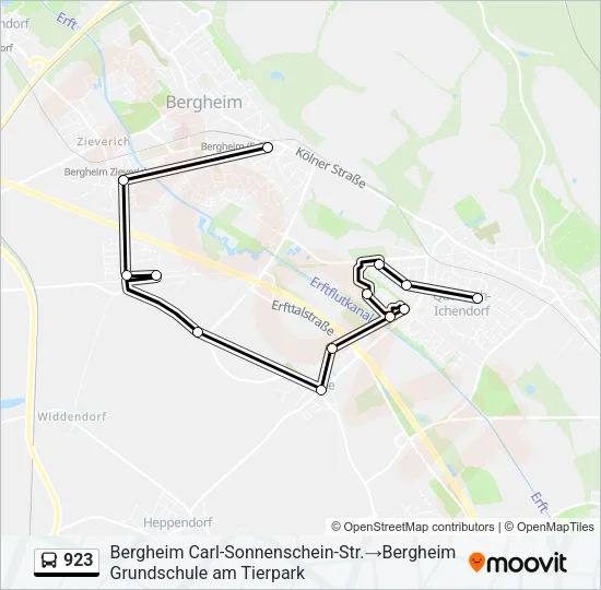 923 Bus Line Map