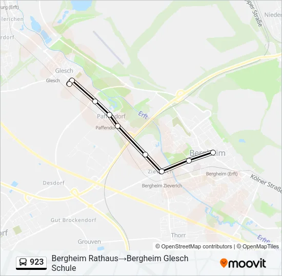 923 Bus Line Map