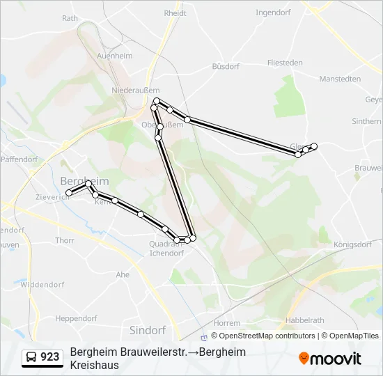 923 Bus Line Map