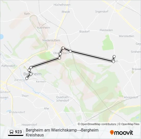 923 Bus Line Map