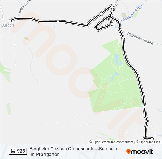 923 bus Line Map