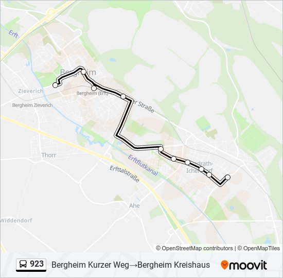 923 bus Line Map