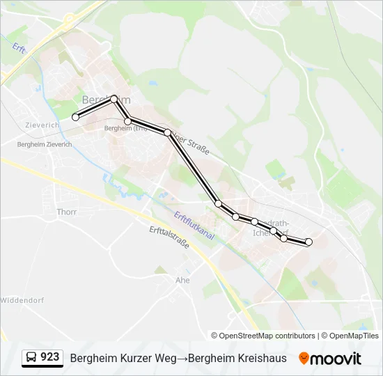 923 Bus Line Map