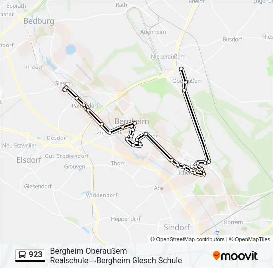 923 Bus Line Map
