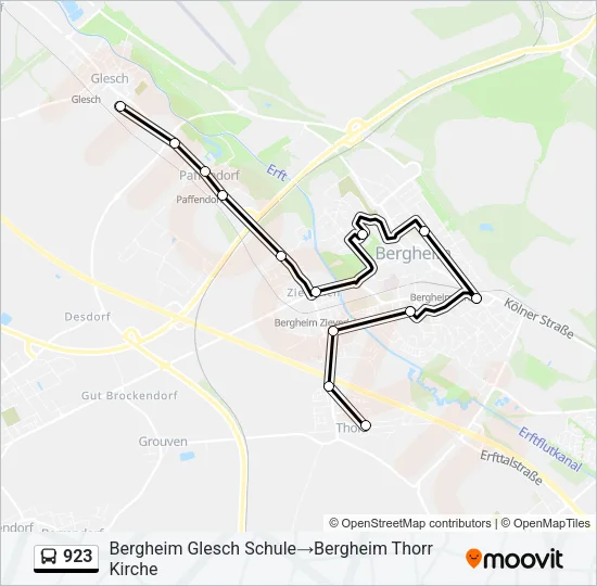 923 Bus Line Map