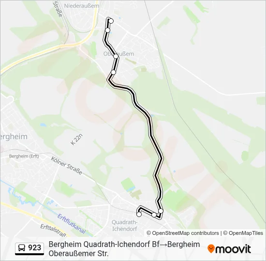 Buslinie 923 Karte