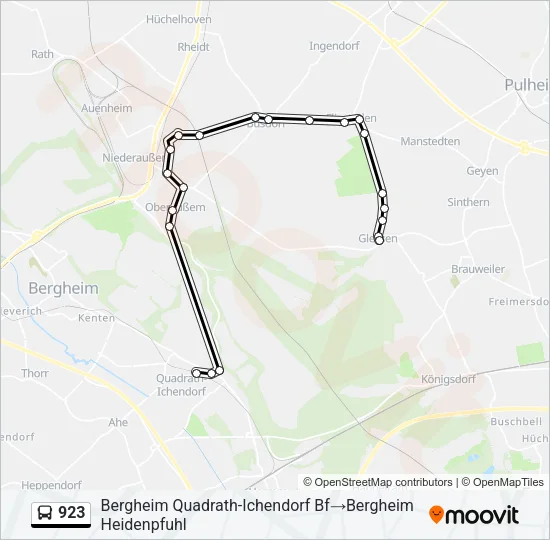 923 Bus Line Map